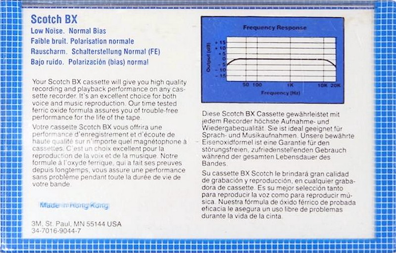 Compact Cassette Scotch BX 120 Type I Normal 1982 Europe