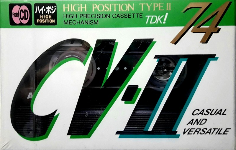 Compact Cassette TDK CV-II 74 "CV2-74R" Type II Chrome 1991 Japan