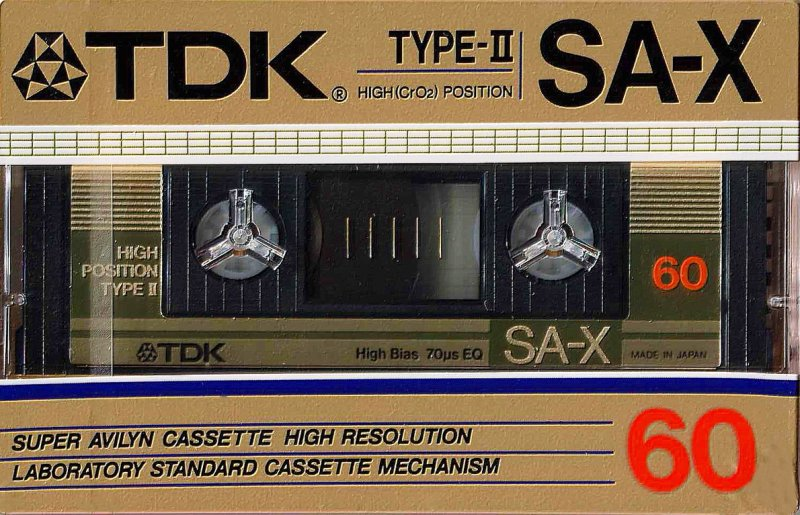 Compact Cassette TDK SA-X 60 Type II Chrome 1986 Australia, Europe