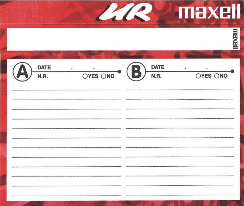 Compact Cassette Maxell UR 90 "EURO Audio" Type I Normal 1996 Europe