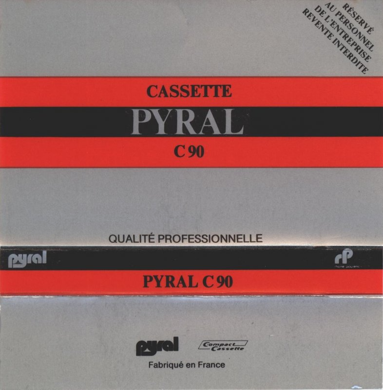 Compact Cassette Pyral 90 Type I Normal 1978 France