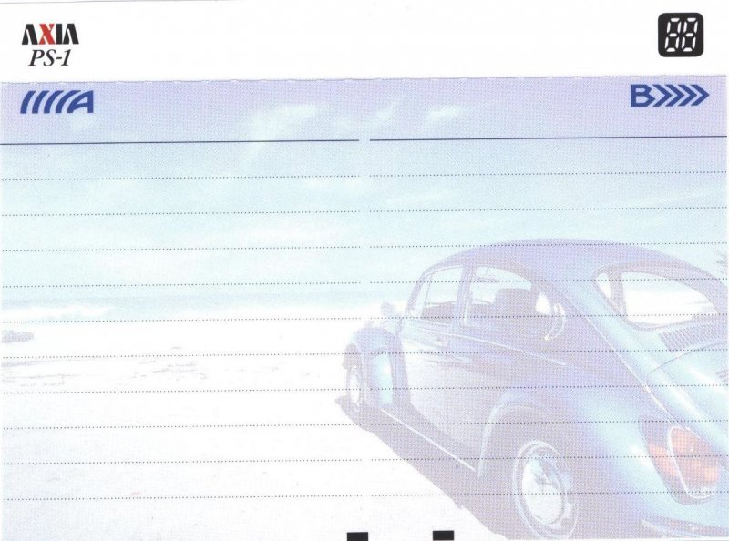 Compact Cassette AXIA PS-I / PS-1 120 "PS1K 120" Type I Normal 1998 Japan