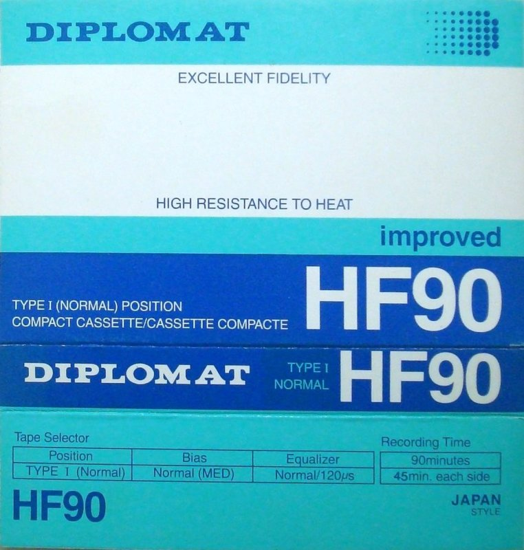 Compact Cassette Diplomat 90 Type I Normal Hong Kong