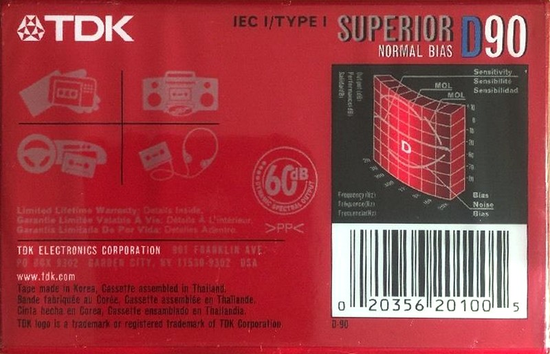 Compact Cassette: TDK  - D 90