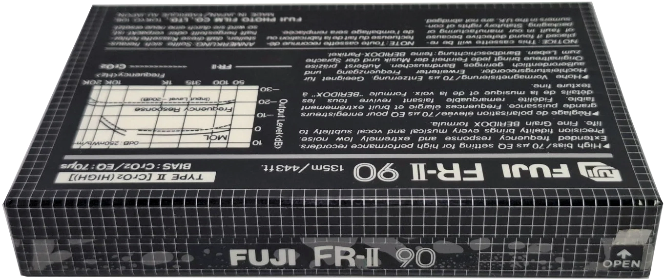 Compact Cassette Fuji FR-II 90 Type II Chrome 1982 North America