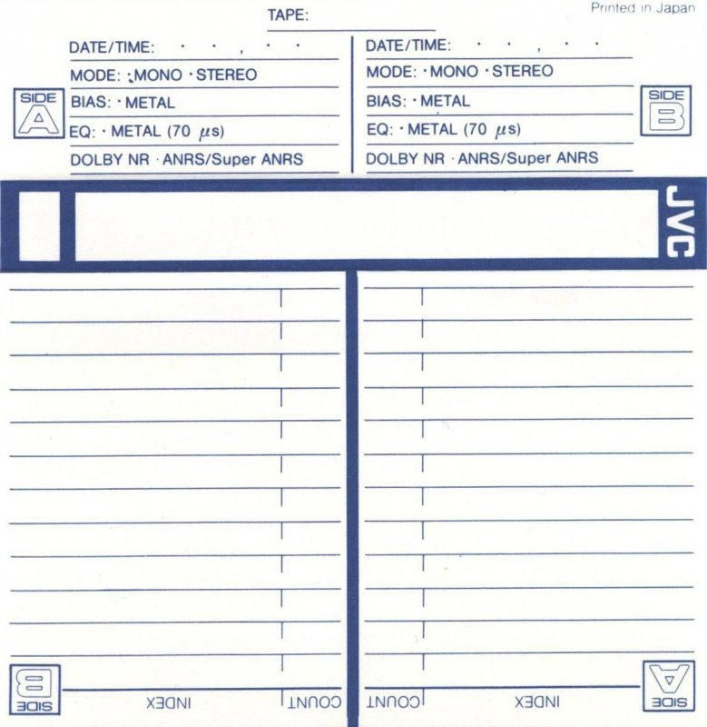 Compact Cassette JVC 60 "BTC-613" Type IV Metal 1979 Europe