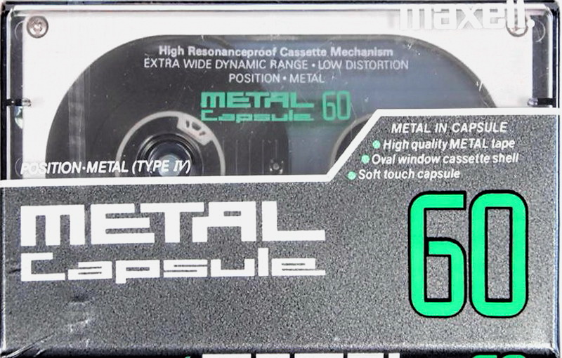 Compact Cassette Maxell Capsule Metal 60 Type IV Metal 1990 Europe