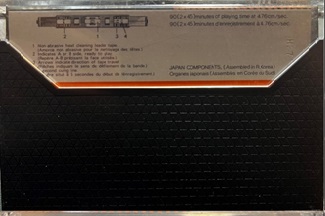 Compact Cassette Maxell LN 90 Type I Normal 1977 Canada