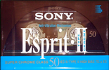 Compact Cassette Sony Esprit 50 "ESP II-50" Type II Chrome 1992 Europe