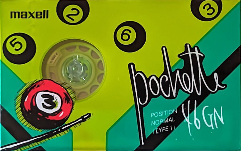 Compact Cassette Maxell Pochette 46 "PO-46GN" Type I Normal 1988 Japan