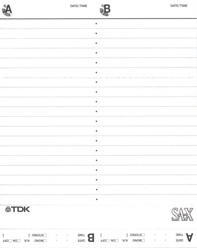 Compact Cassette: TDK  - SA-X 100