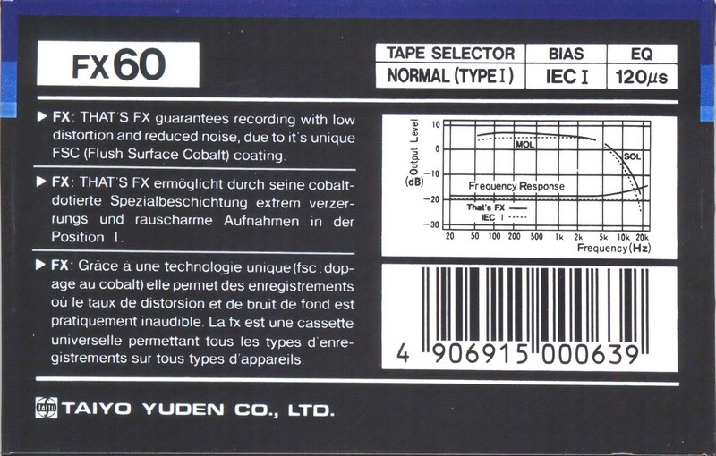 Compact Cassette: Taiyo Yuden Thats - FX 60