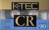 Compact Cassette K-TEC 90 "CR" Type II Chrome Unknown Country