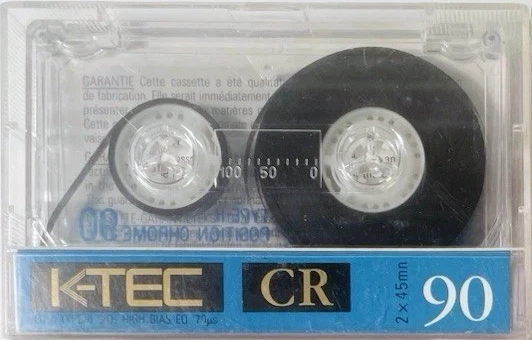 Compact Cassette K-TEC 90 "CR" Type II Chrome Unknown Country