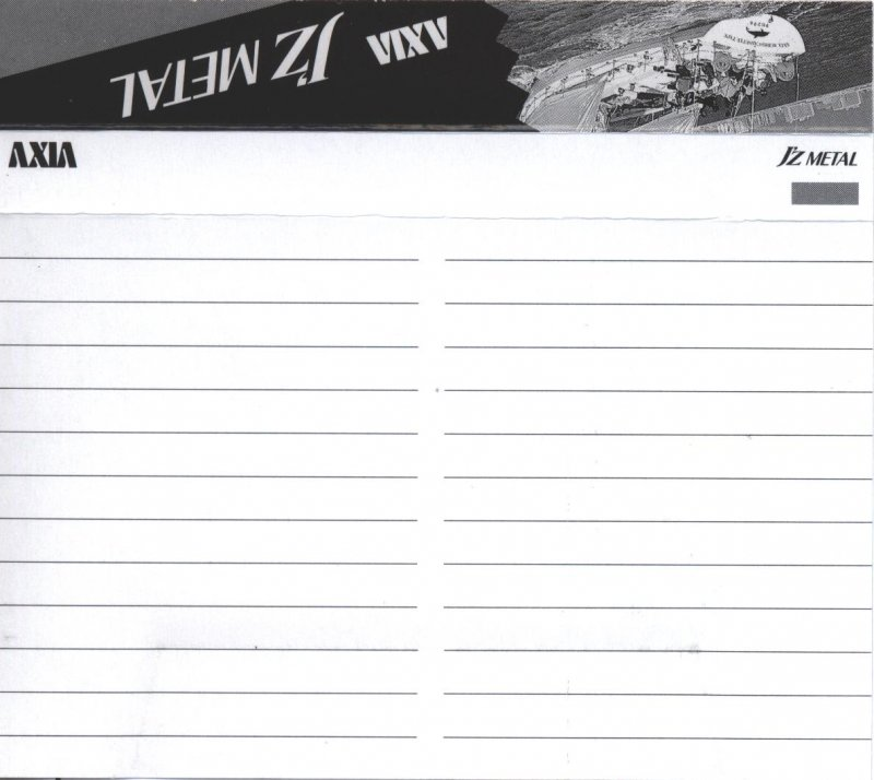 Compact Cassette AXIA J`z Metal 54 "JZMC 54" Type IV Metal 1995 Japan