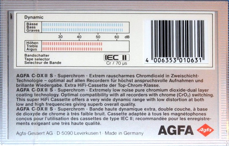 Compact Cassette: AGFA  - C-DX II S 60