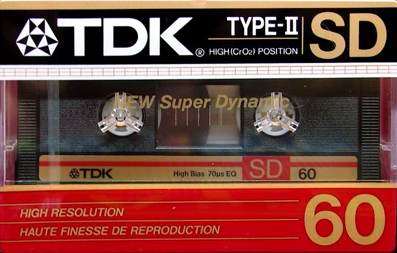Compact Cassette TDK SD 60 Type II Chrome 1987 North America