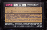 Compact Cassette Kenwood CD 90 Type II Chrome 1985 Worldwide