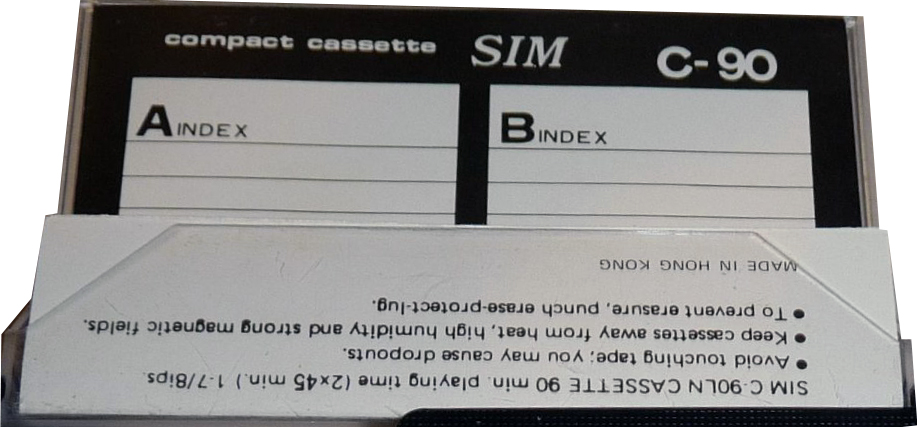 Compact Cassette Sim 90 Type I Normal 1979 Hong Kong