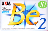 Compact Cassette AXIA Be 2 10 "BE2A 10" Type II Chrome 1996 Japan