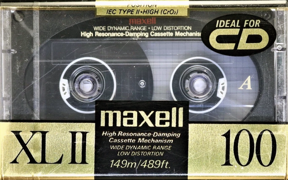 Compact Cassette Maxell XLII 100 Type II Chrome 1990 USA
