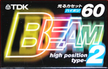 Compact Cassette TDK Beam 2 60 "BM2-60S" Type II Chrome 1999 Japan