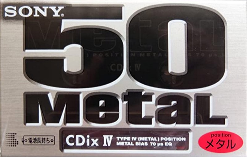 Compact Cassette Sony CDix IV 50 "C-50CDX4E" Type IV Metal 1997 Japan