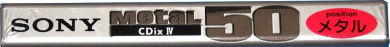Compact Cassette Sony CDix IV 50 "C-50CDX4E" Type IV Metal 1997 Japan