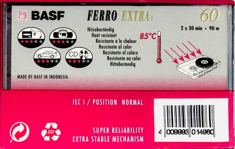 Compact Cassette: BASF  - Ferro Extra I 60