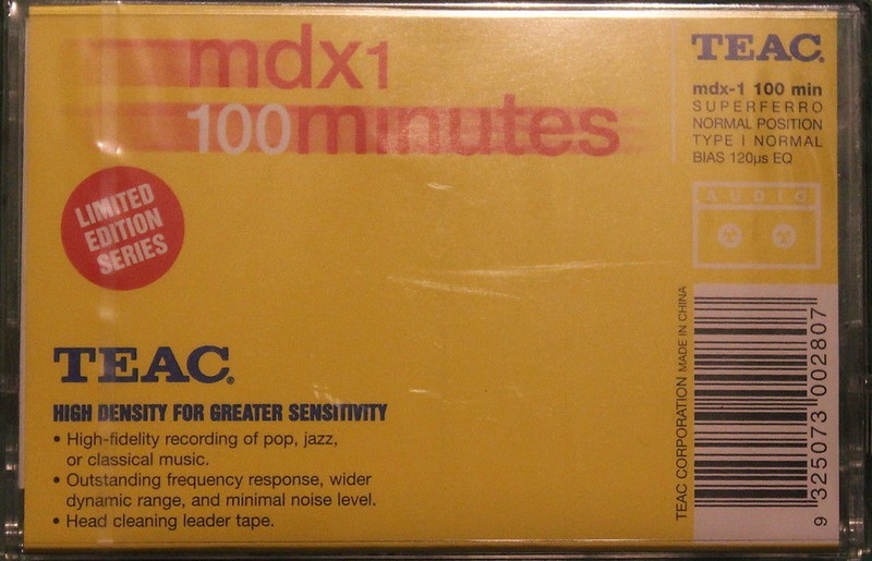 Compact Cassette Teac MDX1 100 Type I Normal Worldwide