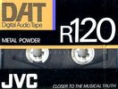 Digital Audio Tape JVC 120 "R120BKU" Type IV Metal 1987 North America