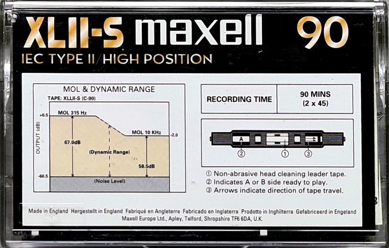 Compact Cassette Maxell XLII-S 90 Type II Chrome 1998 Europe