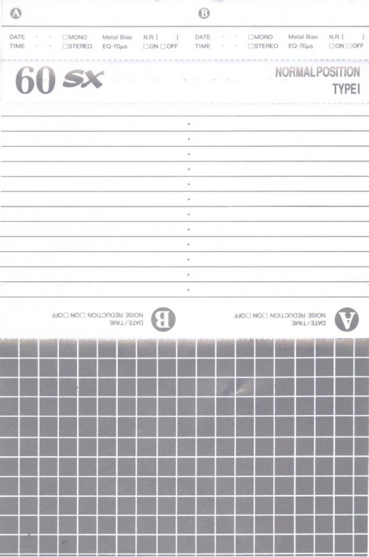Compact Cassette RAKS SX 60 Type I Normal 1990 Europe
