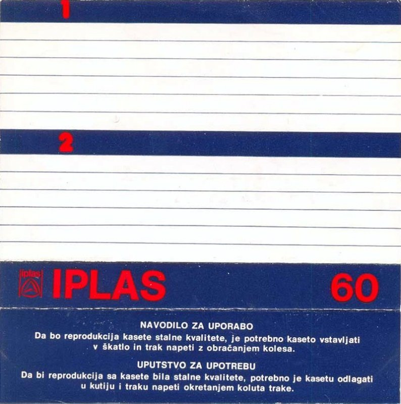 Compact Cassette Iplas 60 Type II Chrome Yugoslavia