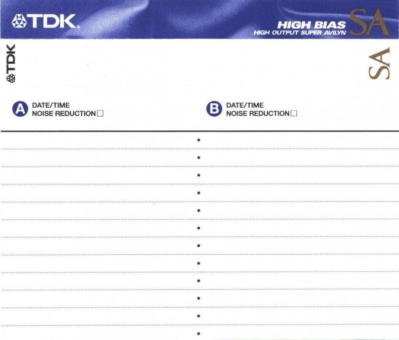 Compact Cassette: TDK  - SA 90