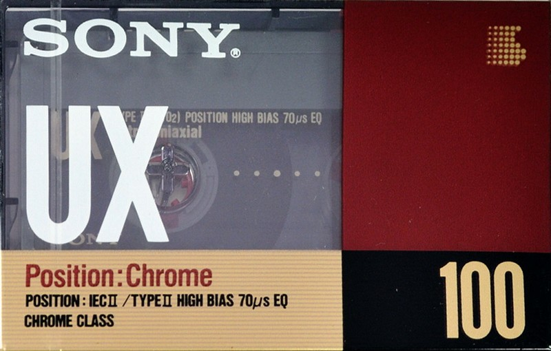 Compact Cassette Sony UX 100 Type II Chrome 1990 Europe
