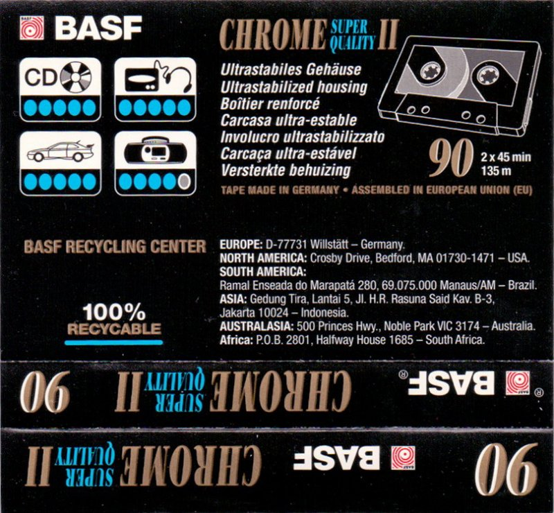 Compact Cassette: BASF  - Chrome Super Quality II 90