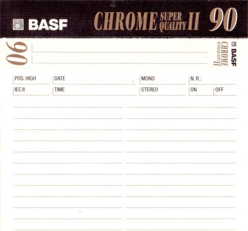 Compact Cassette: BASF  - Chrome Super Quality II 90