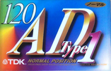 Compact Cassette TDK AD1 120 "AD1-120" Type I Normal 1995 Japan