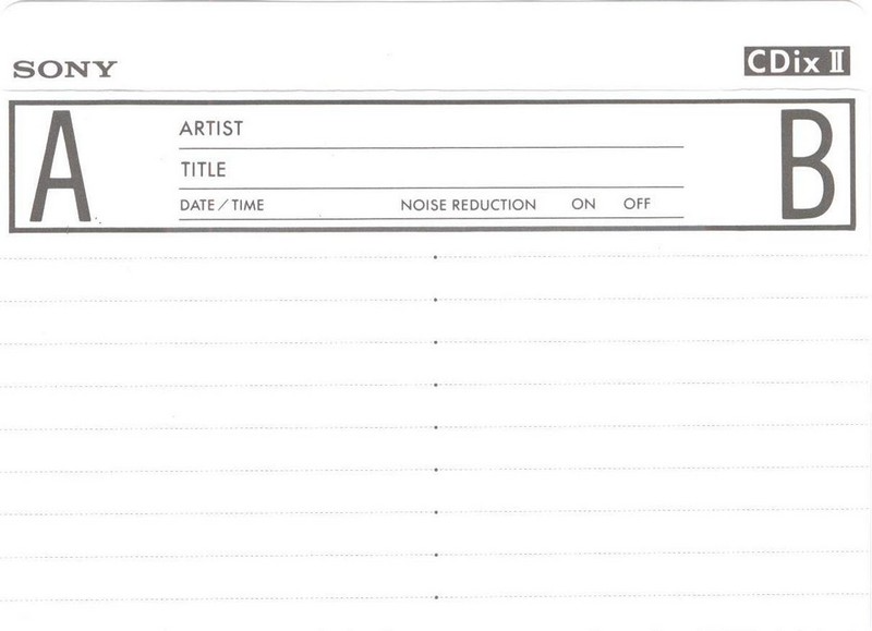 Compact Cassette: Sony  - CDix II 40