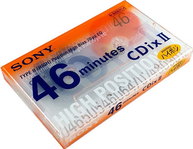 Compact Cassette Sony CDix II 46 "C-46CDX2F" Type II Chrome 1998 Japan