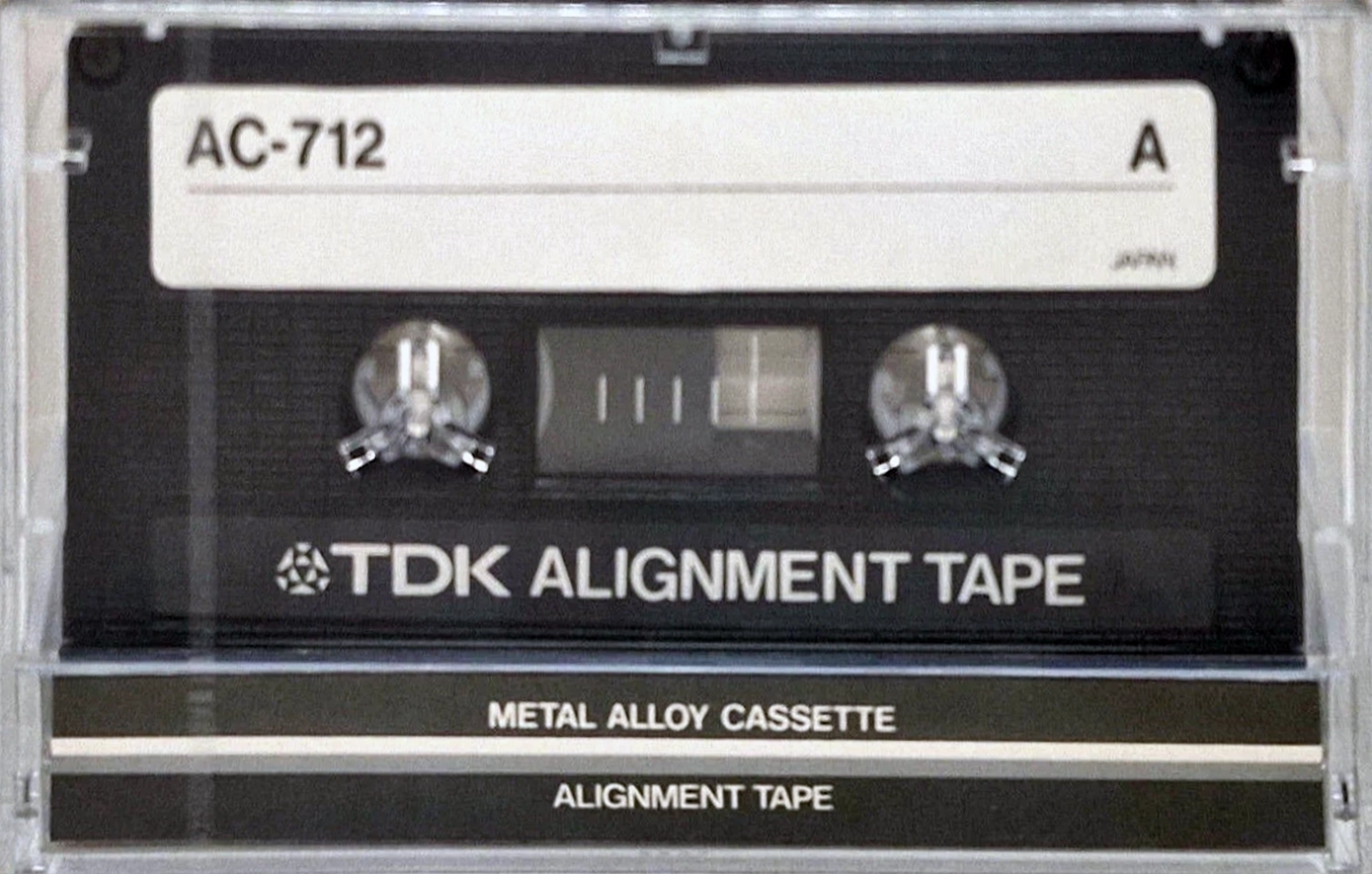 Compact Cassette TDK MA "Alignment tape AC-712" Service Cassette 1982 North America