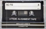 Compact Cassette TDK MA "Alignment tape AC-712" Service Cassette 1982 North America