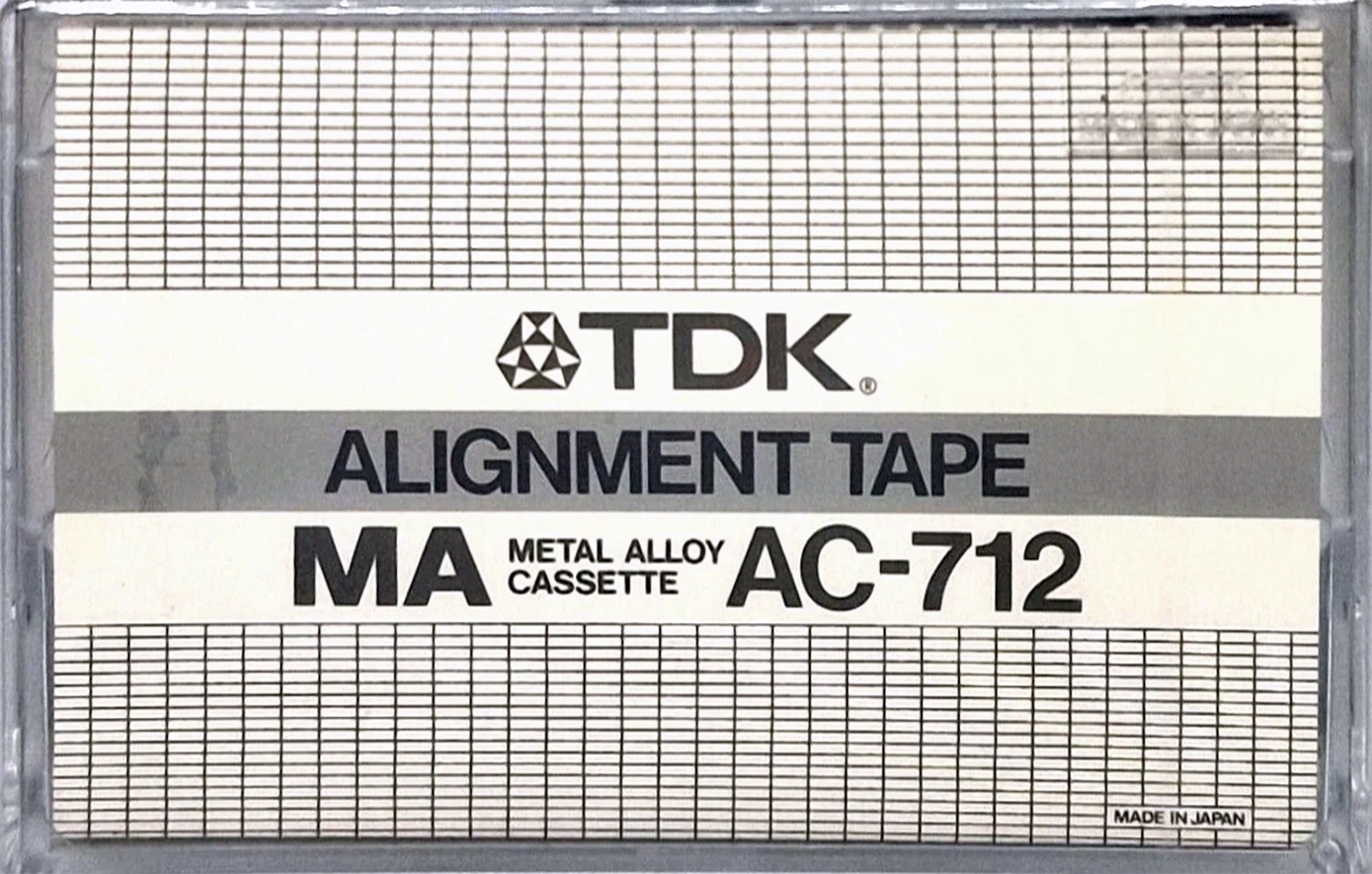 Compact Cassette TDK MA "Alignment tape AC-712" Service Cassette 1982 North America