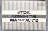 Compact Cassette TDK MA "Alignment tape AC-712" Service Cassette 1982 North America