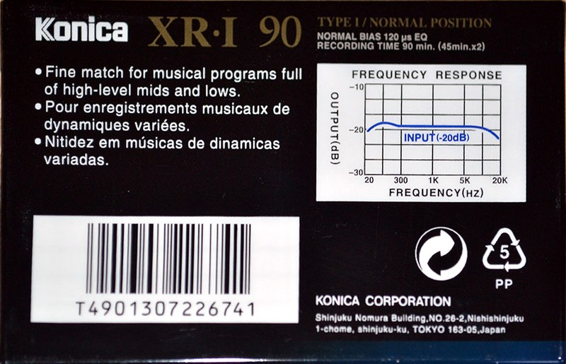 Compact Cassette:  Konica - XR-I 90