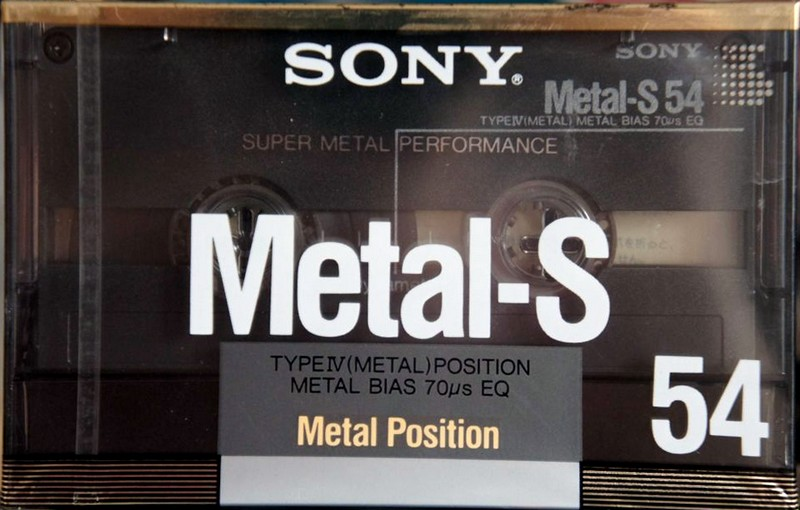 Compact Cassette Sony Metal-S 54 "Metal-S 54A" Type IV Metal 1988 Japan