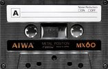 Compact Cassette Aiwa MX 60 Type IV Metal 1982 Worldwide