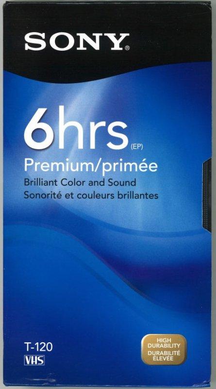 VHS, Video Home System Sony Premium 120 Type I Normal 2007 North America