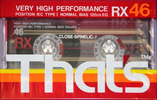 Compact Cassette Thats RX 46 Type I Normal 1989 Europe